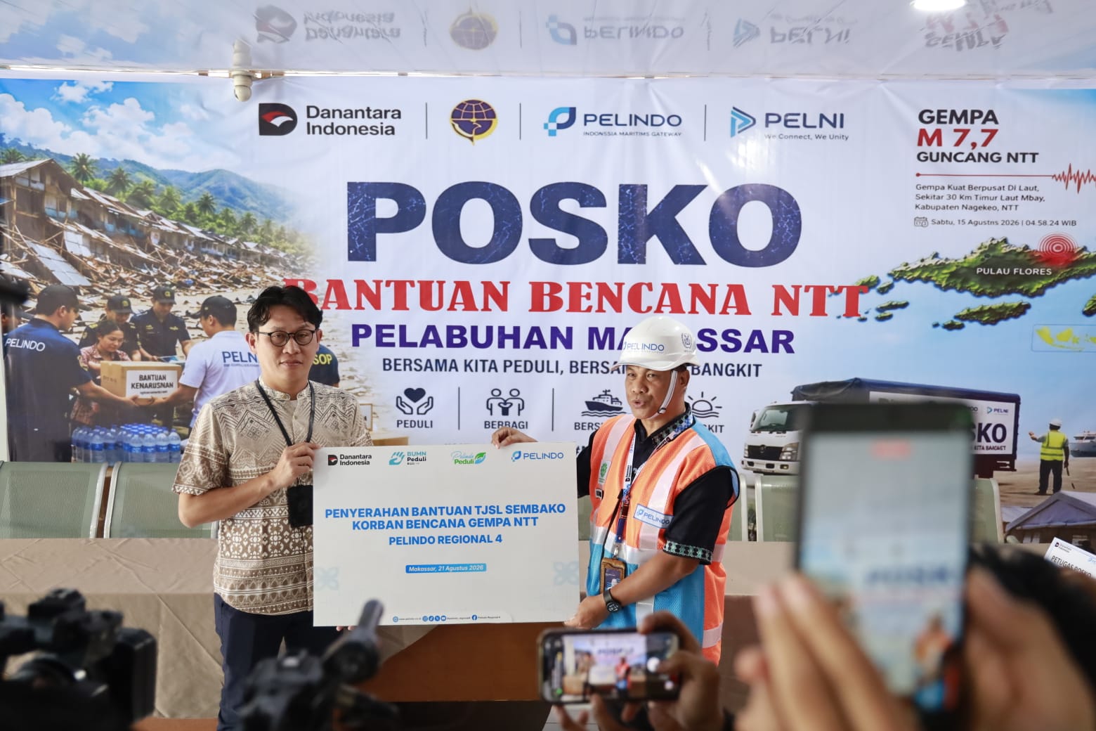 Pelindo–Pelni Kirim Bantuan untuk Korban Gempa NTT
